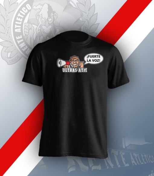 Camiseta negra "Fuerte la Voz"